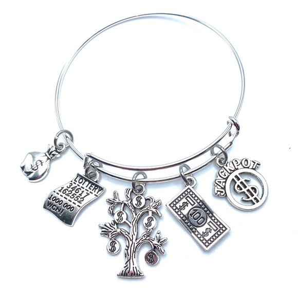 Lottery Theme Charm Bracelet  May Be Personalized - Picture 2 of 6